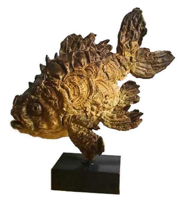Pieter Vanden Daele Bronze Fisch „Valerius“ in Mainz